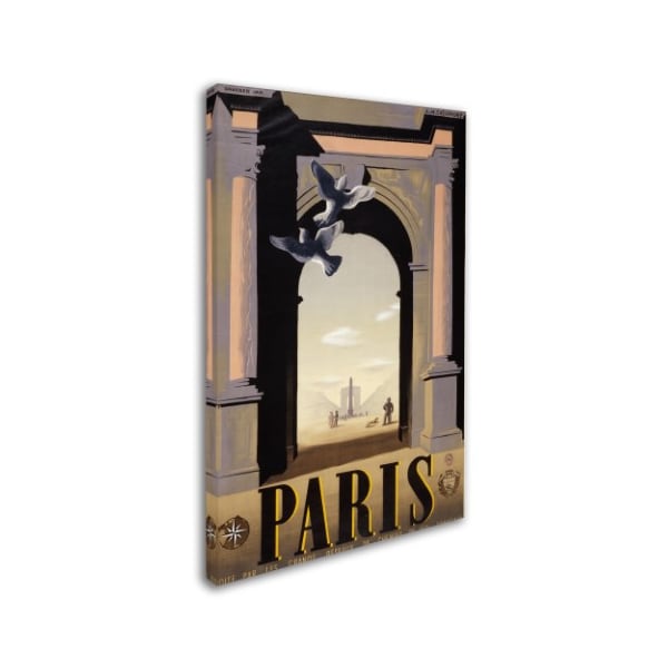 Vintage Apple Collection 'Paris Arc Triomph' Canvas Art,22x32